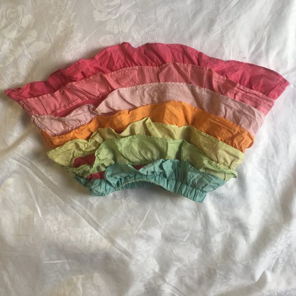 Gymboree Layered Ruffle Skirt Girls Size 4T Elastic Waist Pink Rainbow Pastel - Picture 3 of 3